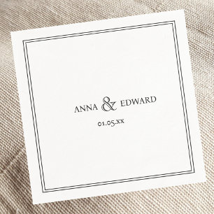 Guardanapo De Papel Elegante Clássico Ampersand Wedding Napkins
