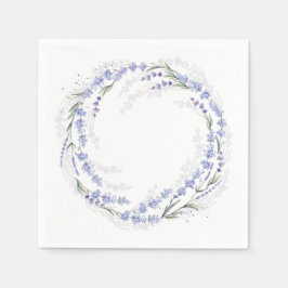Guardanapo De Papel Elegante Coroa de Lavanda Rústica em Papel