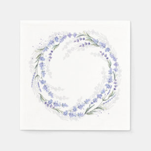 Guardanapo De Papel Elegante Coroa de Lavanda Rústica em Papel