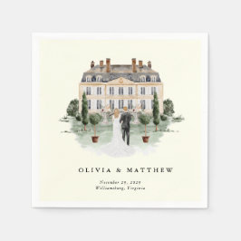 Guardanapo De Papel Elegante Country Manor | Casamento de Ranch Countr