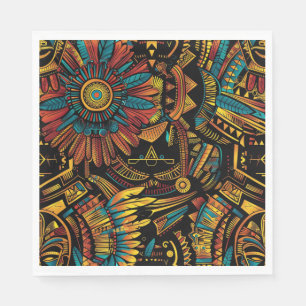 Guardanapo De Papel Elegante Cyan "Aztec Dream" Papel Festivo Napkins