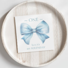 Guardanapo De Papel Elegante Dusty Blue Arco Primeiro Aniversário