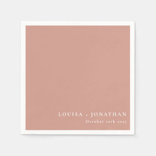 Guardanapo De Papel Elegante Dusty Rosa minimamente personalizado