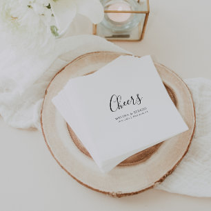 Guardanapo De Papel Elegante e minimalista caligrafia saudações