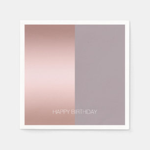 Guardanapo De Papel Elegante e mínimo rosa dourado e bloco de cor rox