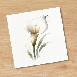 Guardanapo De Papel Elegante e Moderno Coquetel Chic de Copo-de-Leite