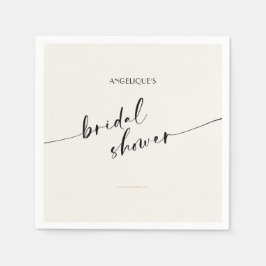 Guardanapo De Papel Elegante e Simples - Chá de Noiva Minimalista