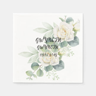 Guardanapo De Papel Elegante eucalipto Papel de fotografia botânica Na