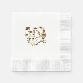 Guardanapo De Papel Elegante Faux Dourado Papai Noel Noel Noel Papai N