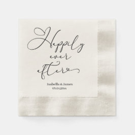 Guardanapo De Papel Elegante Feliz De Todos Após Casamento Romântico E