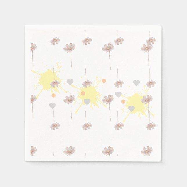 Guardanapo De Papel Elegante flor de dázia moderna (Frente)