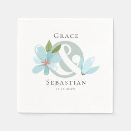 Guardanapo De Papel Elegante Floral Ampersand Wedding