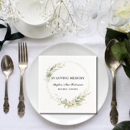 Guardanapo De Papel Elegante Floral No Amor Memorial Funeral