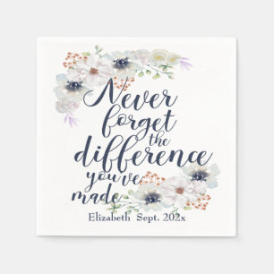 Guardanapo De Papel Elegante Floral Nunca Esquece A Diferença