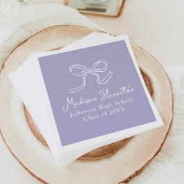 Guardanapo De Papel Elegante Laço Vintage Roxo Graduação