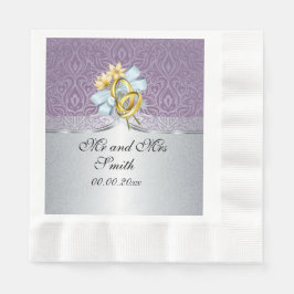 Guardanapo De Papel Elegante Lilac Wedding Papel Personalizado Napkin