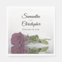 Elegante Long Stemmed Dusty Rosa Casamento Mauve
