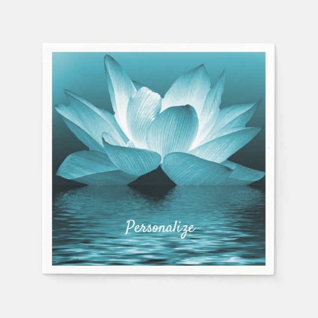 Guardanapo De Papel Elegante Lotus Flower Ocean Zen Yoga Personalizado (Frente)
