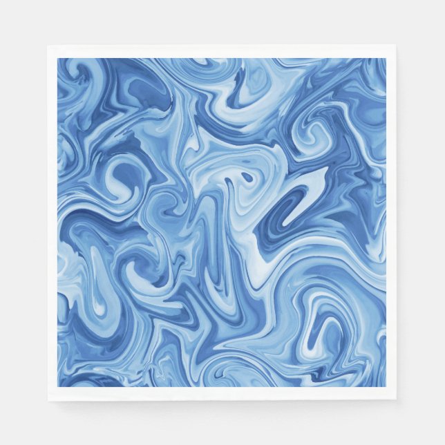 Guardanapo De Papel Elegante Marbelized Paint Art Holiday Hanukkah (Frente)