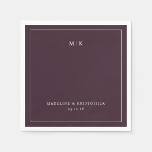 Guardanapo De Papel Elegante Minimalista Marrom