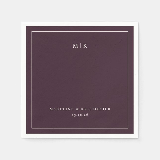 Guardanapo De Papel Elegante Minimalista Marrom (Frente)