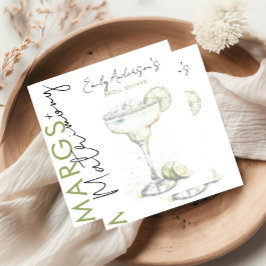 Guardanapo De Papel Elegante Modern Margs e Matrimony Chá de panela