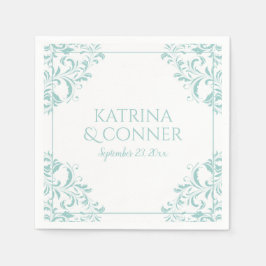 Guardanapo De Papel Elegante Napkins | Nadine (Turquesa Ligeira) 2