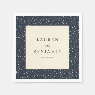 Guardanapo De Papel Elegante Navy com Bolinhas