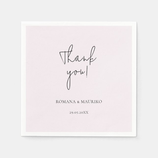 Guardanapo De Papel Elegante Negro E Lilac Minimalista (Frente)