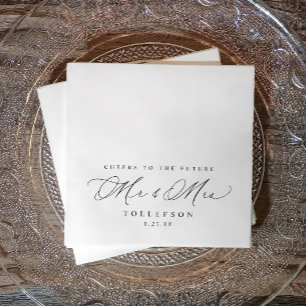 Guardanapo De Papel Elegante Noivado de Casamento Napkins Cheers