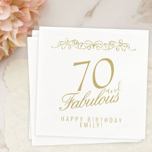 Guardanapo De Papel Elegante Ornament 70 e Fabuloso 70 Birthday