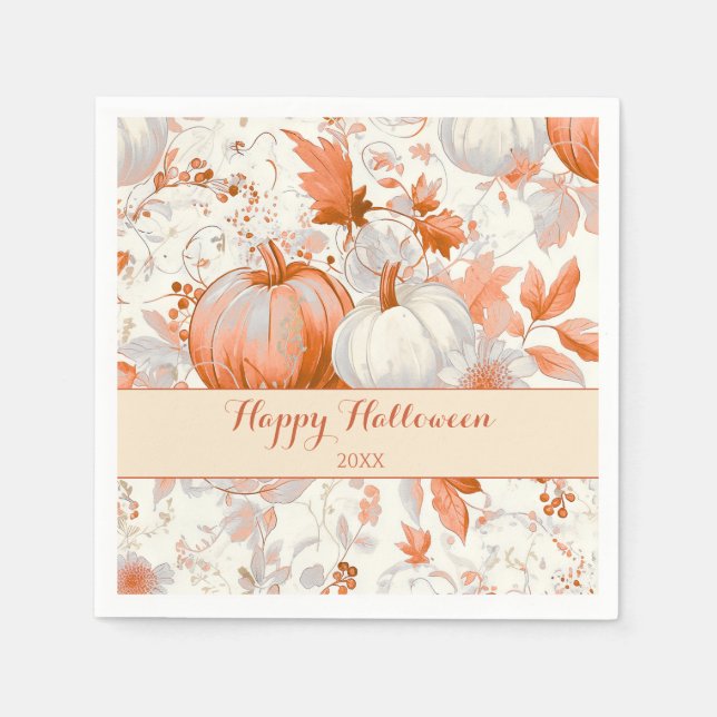 Guardanapo De Papel Elegante Outono Chinoiserie Halloween  (Frente)