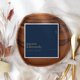 Guardanapo De Papel Elegante Personalizado Com Recepção de casamento D