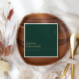 Guardanapo De Papel Elegante Personalizado Com Recepção de casamento D