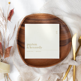 Guardanapo De Papel Elegante Personalizado Com Recepção de casamento D