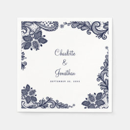 Guardanapo De Papel Elegante Renda de Noiva e Noivo para Casamento e C