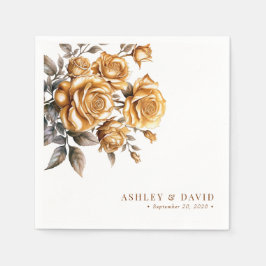 Guardanapo De Papel Elegante Rosa Chic | Festa de Noivado Romântico