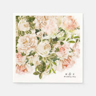 Guardanapo De Papel Elegante Rosa Romance Mesa de Casamento Napkins