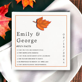 Guardanapo De Papel Elegante Rustic Autumn Deixa Casamento outono Chic