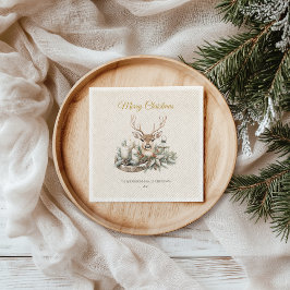 Guardanapo De Papel Elegante Rustic Noël Christmas Napkins - Moderno