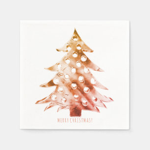 Guardanapo De Papel Elegante rústico de cobre da árvore de Natal de
