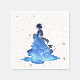Guardanapo De Papel "Elegante Starry Night Princess Design"