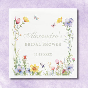 Guardanapo De Papel Elegante Summer Wildflower Boho Chá de panela