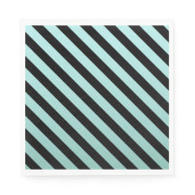 Elegante Teal e Preto Listrado