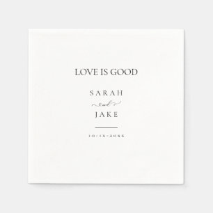 Guardanapo De Papel Elegante Tipografia: AMOR É BOM casamento moderno