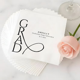 Guardanapo De Papel Elegante Tipografia Festa de Graduação Moderna Gua