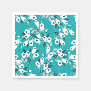 Guardanapo De Papel Elegante Tulip Flower Pattern Botanical Art Design