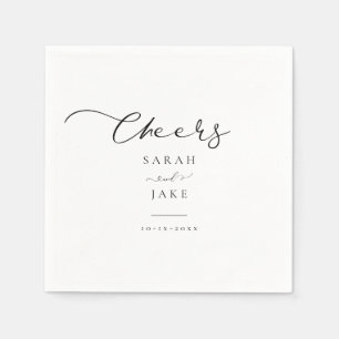 Guardanapo De Papel Elegante Typografia: aplausos Casamento moderno