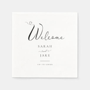 Guardanapo De Papel Elegante Typografia: Moderno BEM-VINDOS, guardanap
