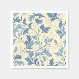 Guardanapo De Papel Elegante Vintage Design de Escrolagem Botânica